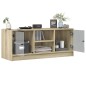 vidaXL TV-Schrank mit Glastüren Sonoma-Eiche 102x37x42 cm vidaXL TV-Schrank mit Glastüren Sonoma-Eiche 102x37x42 cm