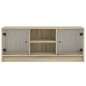 vidaXL TV-Schrank mit Glastüren Sonoma-Eiche 102x37x42 cm vidaXL TV-Schrank mit Glastüren Sonoma-Eiche 102x37x42 cm