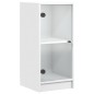vidaXL Beistellschrank mit Glastüren Weiß 35x37x75,5 cm vidaXL Beistellschrank mit Glastüren Weiß 35x37x75,5 cm