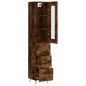 Highboard Räuchereiche 34,5x34x180 cm Holzwerkstoff Highboard Räuchereiche 34,5x34x180 cm Holzwerkstoff