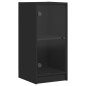 vidaXL Beistellschrank mit Glastüren Schwarz 35x37x75,5 cm vidaXL Beistellschrank mit Glastüren Schwarz 35x37x75,5 cm