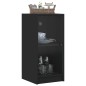 vidaXL Beistellschrank mit Glastüren Schwarz 35x37x75,5 cm vidaXL Beistellschrank mit Glastüren Schwarz 35x37x75,5 cm
