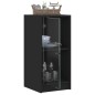 vidaXL Beistellschrank mit Glastüren Schwarz 35x37x75,5 cm vidaXL Beistellschrank mit Glastüren Schwarz 35x37x75,5 cm