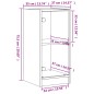 vidaXL Beistellschrank mit Glastüren Schwarz 35x37x75,5 cm vidaXL Beistellschrank mit Glastüren Schwarz 35x37x75,5 cm