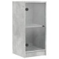 vidaXL Beistellschrank mit Glastüren Betongrau 35x37x75,5 cm vidaXL Beistellschrank mit Glastüren Betongrau 35x37x75,5 cm