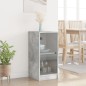 vidaXL Beistellschrank mit Glastüren Betongrau 35x37x75,5 cm vidaXL Beistellschrank mit Glastüren Betongrau 35x37x75,5 cm