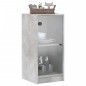 vidaXL Beistellschrank mit Glastüren Betongrau 35x37x75,5 cm vidaXL Beistellschrank mit Glastüren Betongrau 35x37x75,5 cm