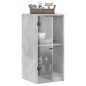 vidaXL Beistellschrank mit Glastüren Betongrau 35x37x75,5 cm vidaXL Beistellschrank mit Glastüren Betongrau 35x37x75,5 cm