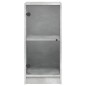 vidaXL Beistellschrank mit Glastüren Betongrau 35x37x75,5 cm vidaXL Beistellschrank mit Glastüren Betongrau 35x37x75,5 cm