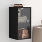 vidaXL Wandschrank mit Glastüren Schwarz 35x37x68,5 cm vidaXL Wandschrank mit Glastüren Schwarz 35x37x68,5 cm