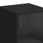 vidaXL Wandschrank mit Glastüren Schwarz 35x37x68,5 cm vidaXL Wandschrank mit Glastüren Schwarz 35x37x68,5 cm