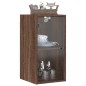 vidaXL Wandschrank mit Glastüren Braun Eichen-Optik 35x37x68,5 cm vidaXL Wandschrank mit Glastüren Braun Eichen-Optik 35x37x68,5 cm