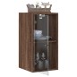 vidaXL Wandschrank mit Glastüren Braun Eichen-Optik 35x37x68,5 cm vidaXL Wandschrank mit Glastüren Braun Eichen-Optik 35x37x68,5 cm