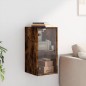 vidaXL Wandschrank mit Glastüren Räuchereiche 35x37x68,5 cm vidaXL Wandschrank mit Glastüren Räuchereiche 35x37x68,5 cm