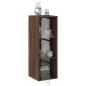 vidaXL Wandschrank mit Glastüren Braun Eichen-Optik 35x37x100 cm