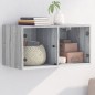 vidaXL Wandschrank mit Glastüren Grau Sonoma 68,5x37x35 cm vidaXL Wandschrank mit Glastüren Grau Sonoma 68,5x37x35 cm