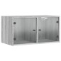 vidaXL Wandschrank mit Glastüren Grau Sonoma 68,5x37x35 cm vidaXL Wandschrank mit Glastüren Grau Sonoma 68,5x37x35 cm