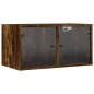 vidaXL Wandschrank mit Glastüren Räuchereiche 68,5x37x35 cm vidaXL Wandschrank mit Glastüren Räuchereiche 68,5x37x35 cm