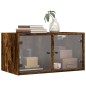 vidaXL Wandschrank mit Glastüren Räuchereiche 68,5x37x35 cm vidaXL Wandschrank mit Glastüren Räuchereiche 68,5x37x35 cm