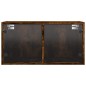 vidaXL Wandschrank mit Glastüren Räuchereiche 68,5x37x35 cm vidaXL Wandschrank mit Glastüren Räuchereiche 68,5x37x35 cm
