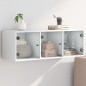 vidaXL Wandschrank mit Glastüren Weiß 102x37x35 cm vidaXL Wandschrank mit Glastüren Weiß 102x37x35 cm