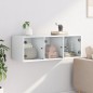 vidaXL Wandschrank mit Glastüren Weiß 102x37x35 cm vidaXL Wandschrank mit Glastüren Weiß 102x37x35 cm