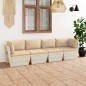 Garten-Palettensofa 4-Sitzer mit Kissen Fichtenholz Garten-Palettensofa 4-Sitzer mit Kissen Fichtenholz