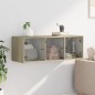 vidaXL Wandschrank mit Glastüren Sonoma-Eiche 102x37x35 cm vidaXL Wandschrank mit Glastüren Sonoma-Eiche 102x37x35 cm