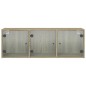 vidaXL Wandschrank mit Glastüren Sonoma-Eiche 102x37x35 cm vidaXL Wandschrank mit Glastüren Sonoma-Eiche 102x37x35 cm
