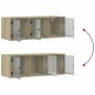 vidaXL Wandschrank mit Glastüren Sonoma-Eiche 102x37x35 cm vidaXL Wandschrank mit Glastüren Sonoma-Eiche 102x37x35 cm
