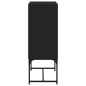 vidaXL Beistellschrank mit Glastüren Schwarz 69x37x100 cm vidaXL Beistellschrank mit Glastüren Schwarz 69x37x100 cm
