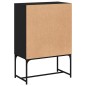vidaXL Beistellschrank mit Glastüren Schwarz 69x37x100 cm vidaXL Beistellschrank mit Glastüren Schwarz 69x37x100 cm