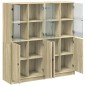vidaXL Bücherschrank mit Türen Sonoma-Eiche 136x37x142cm Holzwerkstoff vidaXL Bücherschrank mit Türen Sonoma-Eiche 136x37x142cm Holzwerkstoff