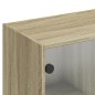 vidaXL Bücherschrank mit Türen Sonoma-Eiche 136x37x142cm Holzwerkstoff vidaXL Bücherschrank mit Türen Sonoma-Eiche 136x37x142cm Holzwerkstoff