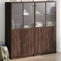 vidaXL Bücherschrank mit Türen Braun Eichen-Optik 136x37x142 cm vidaXL Bücherschrank mit Türen Braun Eichen-Optik 136x37x142 cm