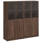 vidaXL Bücherschrank mit Türen Braun Eichen-Optik 136x37x142 cm vidaXL Bücherschrank mit Türen Braun Eichen-Optik 136x37x142 cm