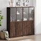 vidaXL Bücherschrank mit Türen Braun Eichen-Optik 136x37x142 cm vidaXL Bücherschrank mit Türen Braun Eichen-Optik 136x37x142 cm