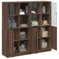 vidaXL Bücherschrank mit Türen Braun Eichen-Optik 136x37x142 cm vidaXL Bücherschrank mit Türen Braun Eichen-Optik 136x37x142 cm