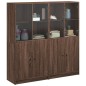 vidaXL Bücherschrank mit Türen Braun Eichen-Optik 136x37x142 cm vidaXL Bücherschrank mit Türen Braun Eichen-Optik 136x37x142 cm