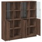 vidaXL Bücherschrank mit Türen Braun Eichen-Optik 136x37x142 cm vidaXL Bücherschrank mit Türen Braun Eichen-Optik 136x37x142 cm