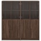 vidaXL Bücherschrank mit Türen Braun Eichen-Optik 136x37x142 cm vidaXL Bücherschrank mit Türen Braun Eichen-Optik 136x37x142 cm