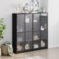 vidaXL Bücherschrank mit Türen Schwarz 136x37x142 cm Holzwerkstoff vidaXL Bücherschrank mit Türen Schwarz 136x37x142 cm Holzwerkstoff
