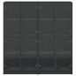 vidaXL Bücherschrank mit Türen Schwarz 136x37x142 cm Holzwerkstoff vidaXL Bücherschrank mit Türen Schwarz 136x37x142 cm Holzwerkstoff