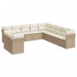 vidaXL 11-tlg. Garten-Sofagarnitur mit Kissen Beige Poly Rattan vidaXL 11-tlg. Garten-Sofagarnitur mit Kissen Beige Poly Rattan