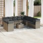 vidaXL 12-tlg. Garten-Sofagarnitur mit Kissen Grau Poly Rattan vidaXL 12-tlg. Garten-Sofagarnitur mit Kissen Grau Poly Rattan