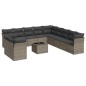 vidaXL 12-tlg. Garten-Sofagarnitur mit Kissen Grau Poly Rattan vidaXL 12-tlg. Garten-Sofagarnitur mit Kissen Grau Poly Rattan