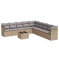 vidaXL 10-tlg. Garten-Sofagarnitur mit Kissen Beige Poly Rattan vidaXL 10-tlg. Garten-Sofagarnitur mit Kissen Beige Poly Rattan