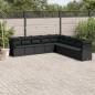 vidaXL 9-tlg. Garten-Sofagarnitur mit Kissen Schwarz Poly Rattan vidaXL 9-tlg. Garten-Sofagarnitur mit Kissen Schwarz Poly Rattan