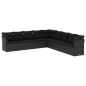 vidaXL 9-tlg. Garten-Sofagarnitur mit Kissen Schwarz Poly Rattan vidaXL 9-tlg. Garten-Sofagarnitur mit Kissen Schwarz Poly Rattan