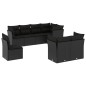 vidaXL 8-tlg. Garten-Sofagarnitur mit Kissen Schwarz Poly Rattan vidaXL 8-tlg. Garten-Sofagarnitur mit Kissen Schwarz Poly Rattan